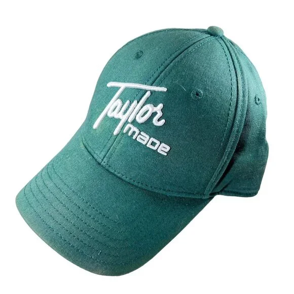 Taylor Made Golf Hat McHenry Illinois 1979 Green Spellout Strapback Baseball Cap - Picture 2 of 8